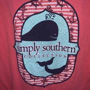 youth simply southern whale tee
